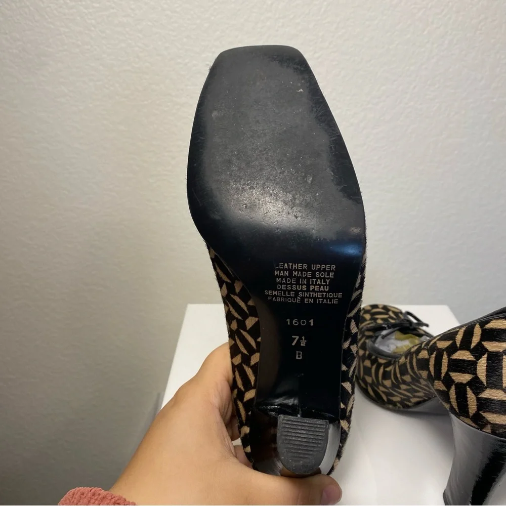 Massimo Baldi Y2K Horsehair Pumps Handmade Italy Size 7.5